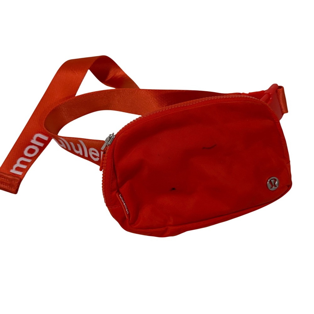 Lululemon Everywhere Belt Bag 1L Red Wordmark Strap Fanny Pack Crossbody